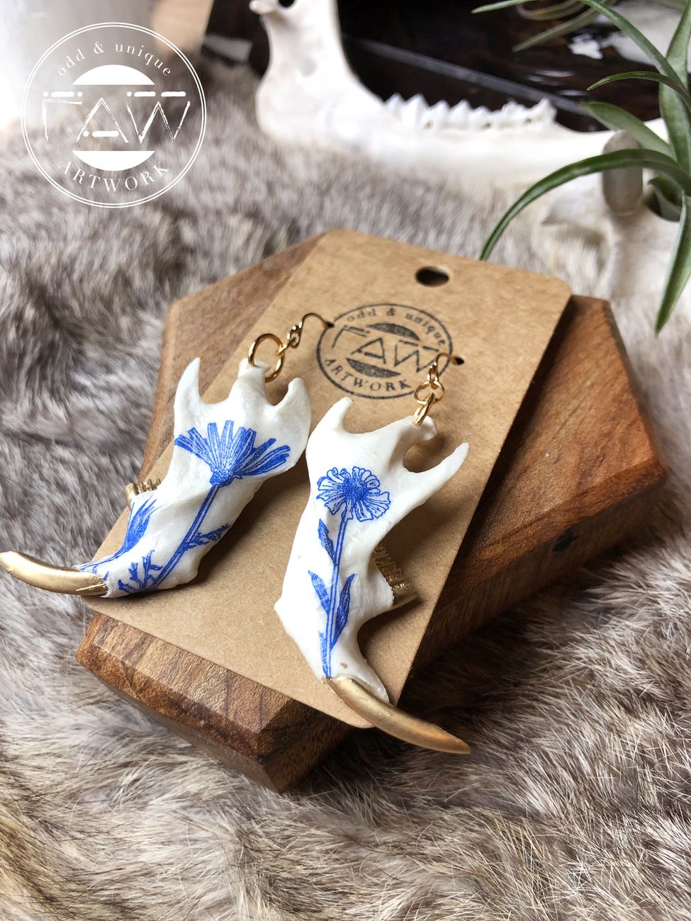 Muskrat Jawbone Earrings