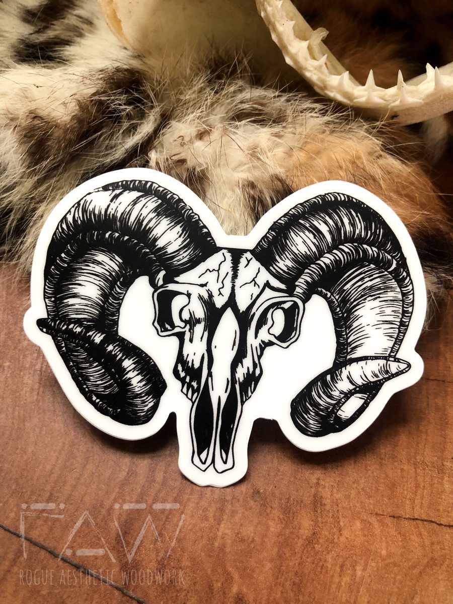 Ram Skull Sticker